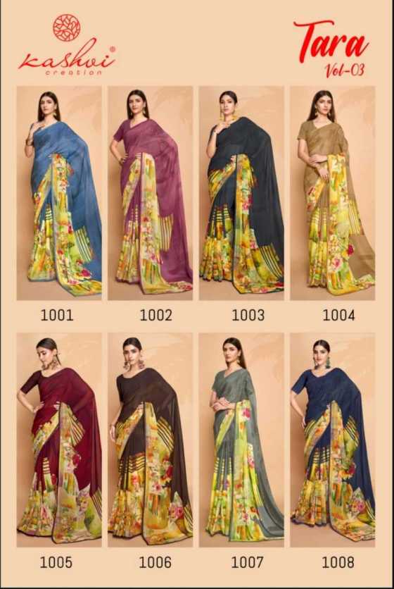 KASHVI-CREATION-TARA-VOL-3-WEIGHTLESS-WITH-AWAROSKI-LACE-8-PCS-BEAUTIFUL-SAREE-CATALOGUE-9