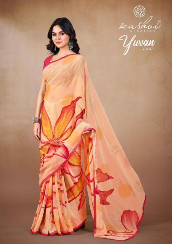 KASHVI-CREATION-YUVAN-7-GEORGETTE-FOIL-BEAUTIFUL-SAREE-CATALOGUE-3