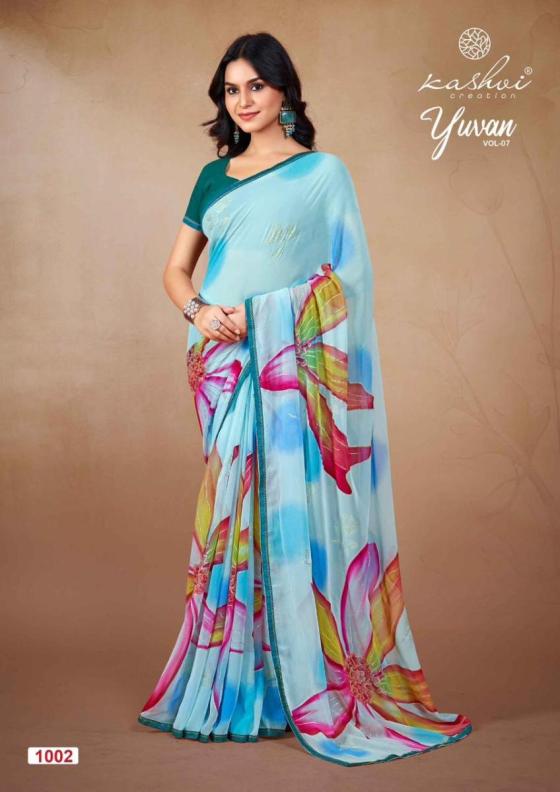 KASHVI-CREATION-YUVAN-7-GEORGETTE-FOIL-BEAUTIFUL-SAREE-CATALOGUE-4