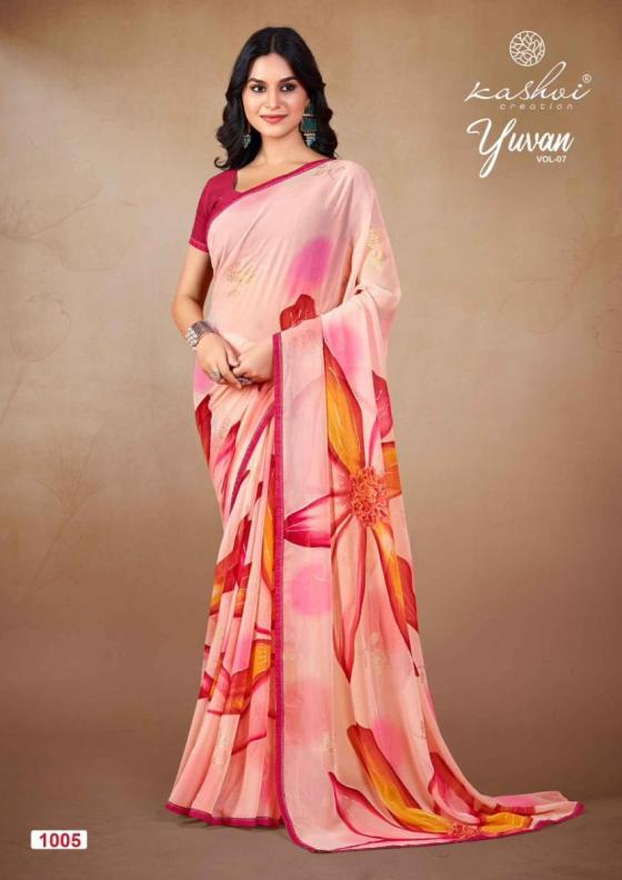 KASHVI-CREATION-YUVAN-7-GEORGETTE-FOIL-BEAUTIFUL-SAREE-CATALOGUE-6