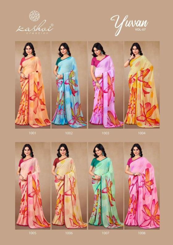 KASHVI-CREATION-YUVAN-7-GEORGETTE-FOIL-BEAUTIFUL-SAREE-CATALOGUE-7