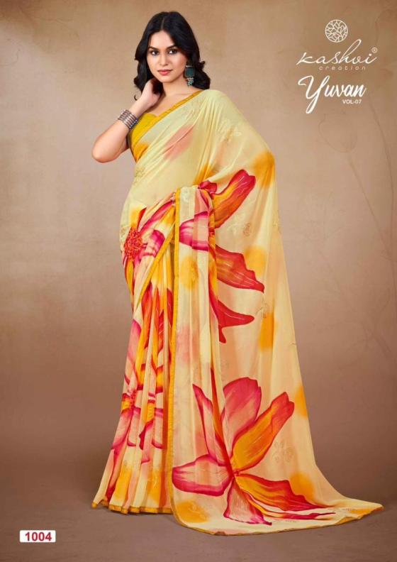 KASHVI-CREATION-YUVAN-7-GEORGETTE-FOIL-BEAUTIFUL-SAREE-CATALOGUE-9