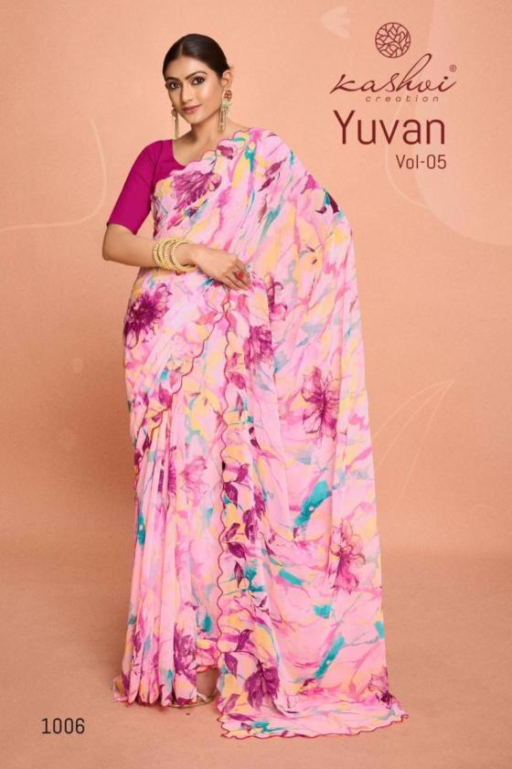 KASHVI-CREATION-YUVAN-VOL-5-GEORGETTE-FOIL-BEAUTIFUL-SAREE-CATALOGUE-10