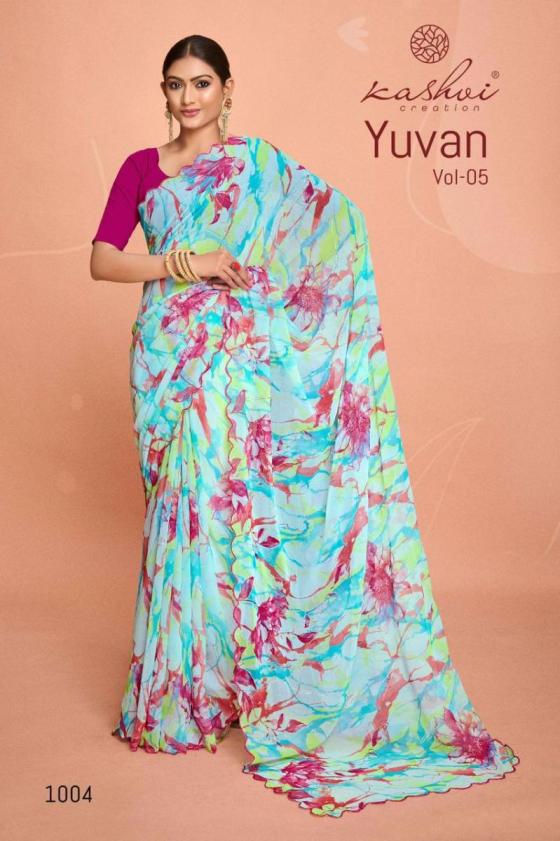 KASHVI-CREATION-YUVAN-VOL-5-GEORGETTE-FOIL-BEAUTIFUL-SAREE-CATALOGUE-2