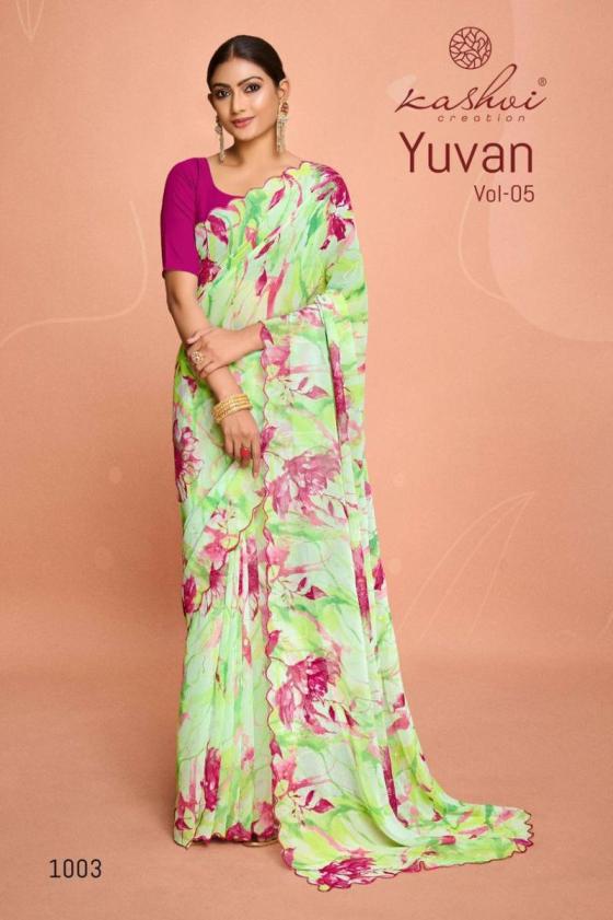 KASHVI-CREATION-YUVAN-VOL-5-GEORGETTE-FOIL-BEAUTIFUL-SAREE-CATALOGUE-3