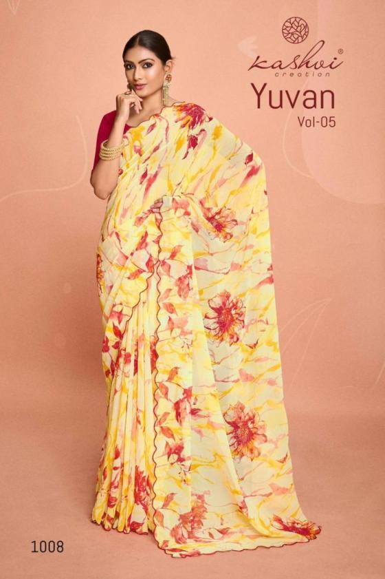 KASHVI-CREATION-YUVAN-VOL-5-GEORGETTE-FOIL-BEAUTIFUL-SAREE-CATALOGUE-5