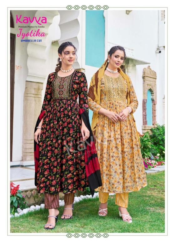 KAVAYA-JYOTICA-VOL-2-UMBRELLA-CUT-CAPSULE-FOIL-PRINT-TOP-AND-CAPSULE-PRINT-BOTTOM-WITH-NAZLEEN-CHIFFON-DUPATTA-AND-EMBROIDERY-ON-NECK-KURTI-CATALOGUE-10