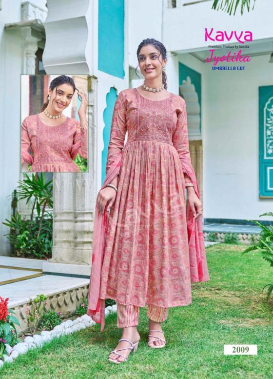 KAVAYA-JYOTICA-VOL-2-UMBRELLA-CUT-CAPSULE-FOIL-PRINT-TOP-AND-CAPSULE-PRINT-BOTTOM-WITH-NAZLEEN-CHIFFON-DUPATTA-AND-EMBROIDERY-ON-NECK-KURTI-CATALOGUE-12