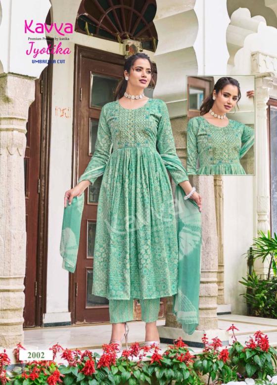 KAVAYA-JYOTICA-VOL-2-UMBRELLA-CUT-CAPSULE-FOIL-PRINT-TOP-AND-CAPSULE-PRINT-BOTTOM-WITH-NAZLEEN-CHIFFON-DUPATTA-AND-EMBROIDERY-ON-NECK-KURTI-CATALOGUE-5