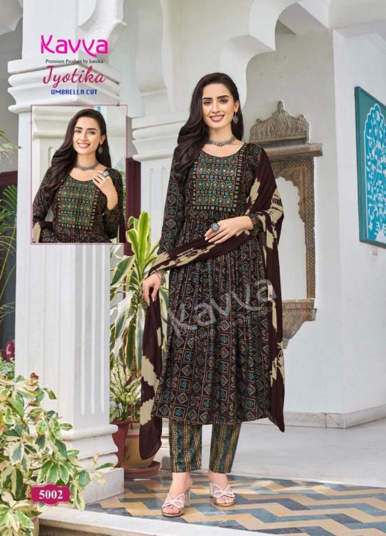 KAVYA-JYOTIKA-VOL-5-UMBRELLA-CUT-EMBROIDERY-ON-NECK-WITH-45-INCH-HEIGGHT-AND-COMFORT-FIT-PREMIUM-QUALITY-STITCHED-PANTS-CATALOGUE-4