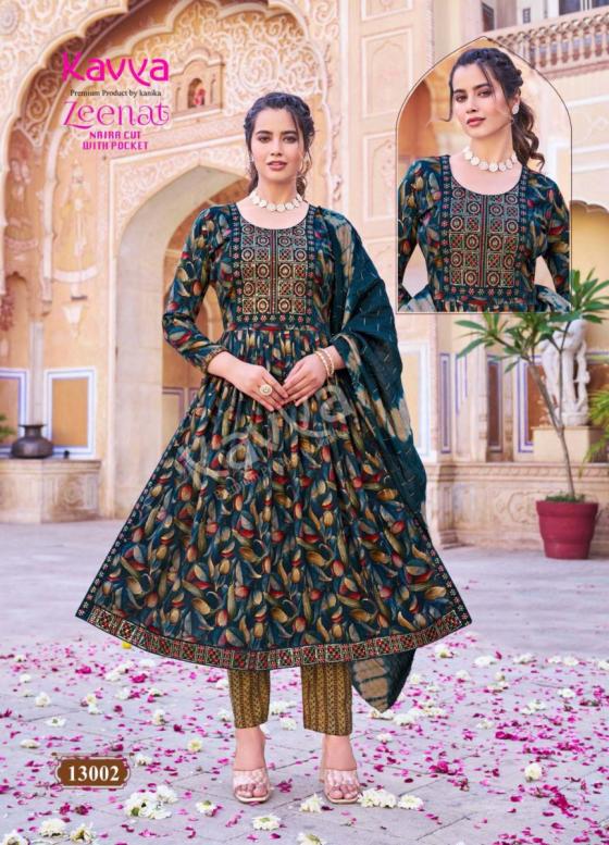 KAVYA-ZEENAT-NAYRA-CUT-CAPSULE-FOI-PRINT-TOP-AND-PRINT-BOTTOM-WITH-CHANDERI-SEQUENCE-DUPATTA-BEAUTIFUL-KURTI-PANT-DUPATTA-CATLOG-2