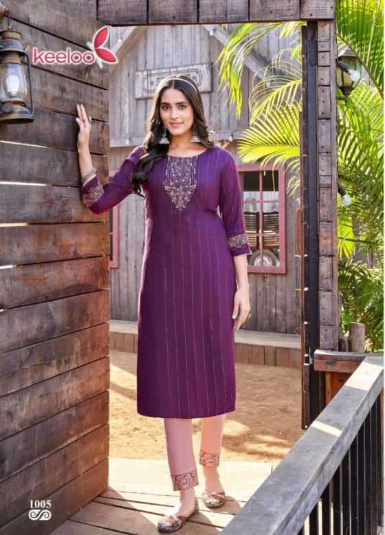 KEELOO-GULAB-VOL-1-HEAVY-DOBBY-RAYON-WITH-HAND-WORK-4-WAY-COTTON-LYCRA-WITH-BOTTOM-EMBROIDERY-WORK-KURTI-PANT-CATALOGUE-6