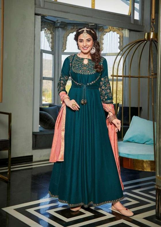 KOODEE-SUNDRA-2-FANCY-VISCOSE-WITH-PURE-VISCOSE-JACQAURD-DOBBY-WITH-EMBROIDERY-AND-KHATLI-WORK-BEAUTIFUL-KURTI-DUPATTA-CATALOGUE-8