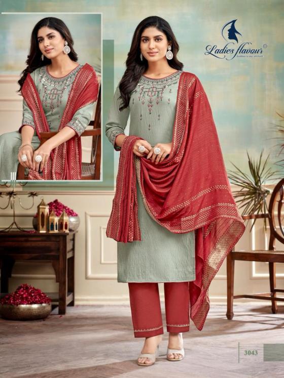 LADIES-FLAVOUR-D.NO-3043-TO-3048-VISCOSE-WITH-HEAVY-EMBROIDERY-WORK-KURTI-PANT-DUPATTA-CATALOGUE-1