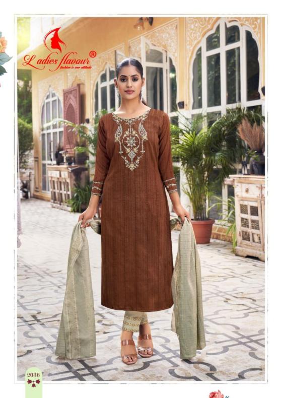 LADIES-FLAVOUR-PARAMPARA-2-HEAVY-CHINON-WITH-EMBROIDERY-SEQUENCE-WORK-AND-CHANDERI-VISCOSE-WEAVING-DUPATTA-BEAUTIFUL-KURTI-CATALOGUE-3