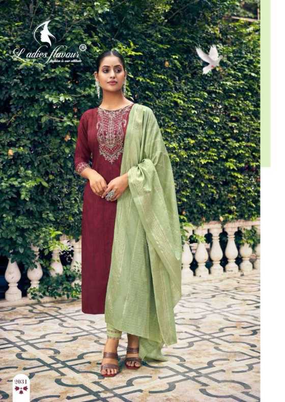 LADIES-FLAVOUR-PARMPARA-2-HEAVY-CHINON-WITH-EMBROIDERY-SEQUNCE-WORK-KURTI-PANT-DUPATTA-CATALOGUE-5