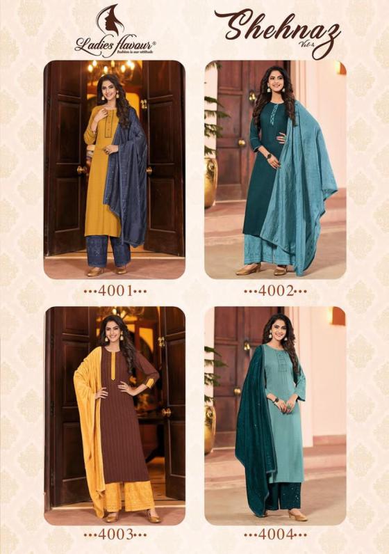 LADIES-FLAVOUR-SHEHNAZ-VOL-4-HEAVY-DOBBY-WITH-KATHA-WORK-TOP-AND-HEAVY-RAYON-IN-SHIFALI-WORK-PANT-AND-CHANDERI-VISCOSE-WITH-HEAVY-EMBROIDERY-WORK-DUPATTA-KURTI-CATALOGUE-6