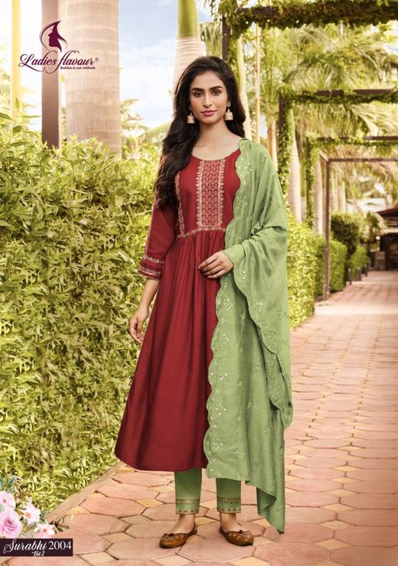 LADIES-FLAVOUR-SURABHI-VOL-2-HEAVY-RAYON-WEAVING-DESIGN-WITH-HEAVY-EMBROIDERY-WORK-BEUTIFUL-KURTI-PANT-DUPATTA-CATALOGUE-6