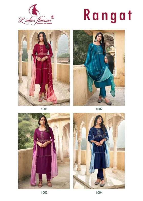 LADIIES-FLAVOUR-RANGAT-CHANDERI-VISCOSE-WITH-EMBROIDERY-MIRROR-WORK-WITH-COTTON-FULL-INNER-KURTI-PANT-DUPATTA-CATALOGUE-10