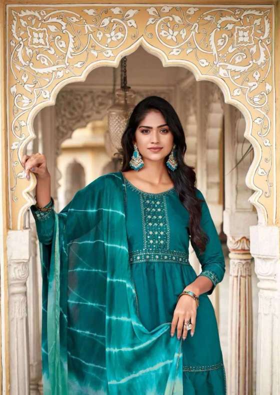 LADIIES-FLAVOUR-RANGAT-CHANDERI-VISCOSE-WITH-EMBROIDERY-MIRROR-WORK-WITH-COTTON-FULL-INNER-KURTI-PANT-DUPATTA-CATALOGUE-7