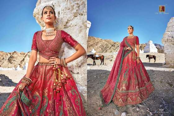 M.N.-7100-SERIES-BANARASI-SILK-JACQUARD-KALI-NEW-LEHENGA-CATLOG-1