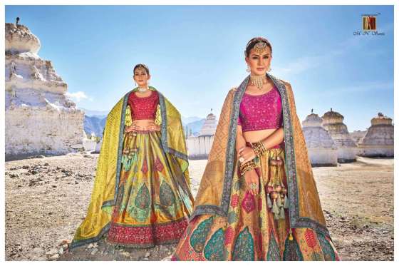 M.N.-7100-SERIES-BANARASI-SILK-JACQUARD-KALI-NEW-LEHENGA-CATLOG-19