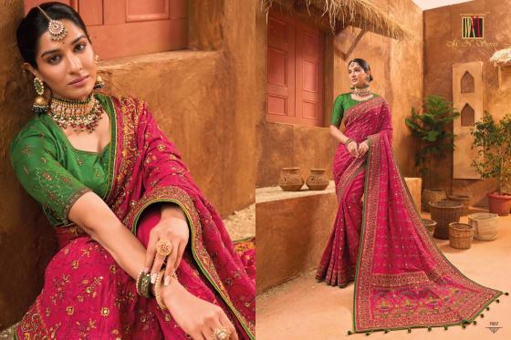 M.N-KACHHI-WORK-VOL-5-SERIES-7001-TO-7008-BANARSI-SILK-SAREE-WITH-PURE-KACHHI-WORK-DIAMOND-MIRROR-HEAVY-WORK-WEDDING-WEAR-DESIGNER-SAREE-CATALOGUE-4