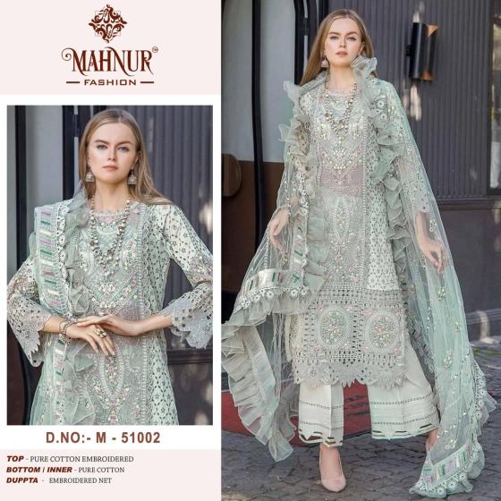 MAHNUR-FASHION-MAHNUR-VOL51-D.NO-51001-TO-51003-HEAVY-CEMRIC-COTTON-WITH-CHIKANKARI-BEAUTIFUL-WITH-FANCY-EMBROIDERY-NECK-WORK-PAKISTHANI-BRIDAL-CONCEPT-COLLECTION-2