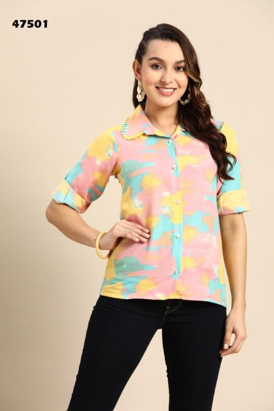 MAHOTSAV-KALI-POLLY-COTON-AND-POLY-CREPE-RAYON-BEAUTIFUL-DESIGNER-TOPS-CATALOGUE-3