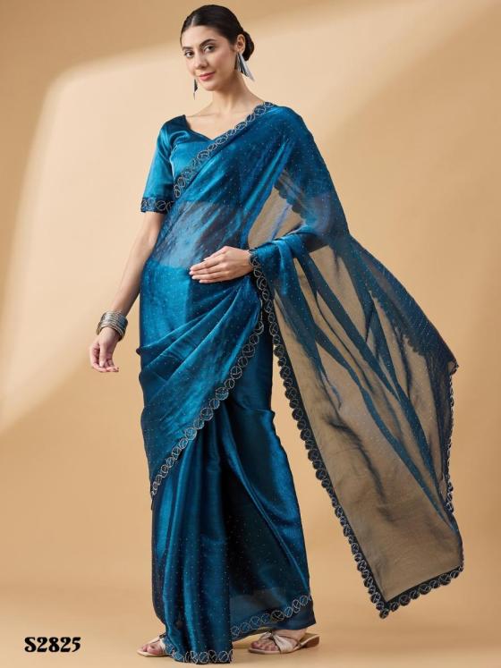 MAHOTSAV-RADHA-ORGANZA-STON-WORK-SWAROSKI-WORK-AND-UN-STITCHED-BLOUSE-SAREE-CATALOGUE-4