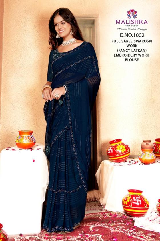 MALISHKA-KRITI-2-WEIGHTLESS-PATTERN-WITH-FULL-SAREE-WITH-SWAROSKI-WORK-AND-FANCY-BORDER-WITH-LATAKN-AND-EMBROPIDERY-WORK-BLOUSE-SAREE-CATALOGUE-5