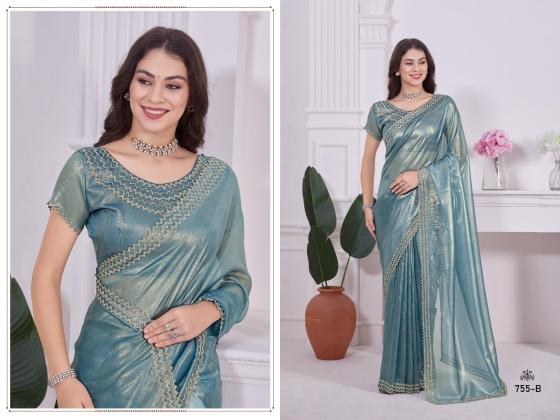 MEHEK-D.NO-754A-TO-754E-RAINA-NET-COATING-FABRIC-WITH-HEAVY-HANDWORK-DUBLE-COLOURED-ZIRCON-BORDER-SAREE-BLOUSE-CATLOG-22