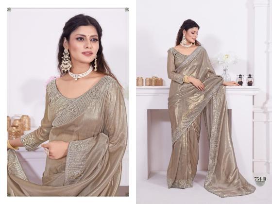 MEHEK-D.NO-754A-TO-754E-RAINA-NET-COATING-FABRIC-WITH-HEAVY-HANDWORK-DUBLE-COLOURED-ZIRCON-BORDER-SAREE-BLOUSE-CATLOG-7