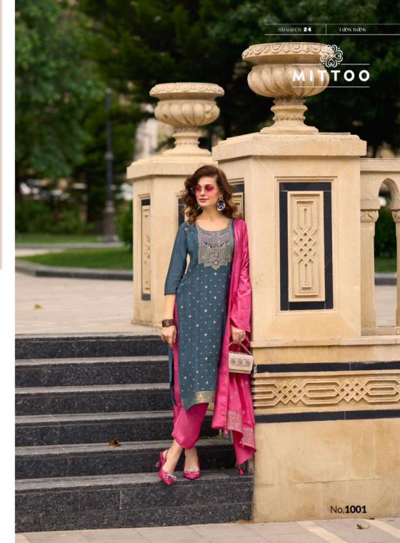 MITTOO-AFREEN-PURE-MUSLINE-JAQAURD-WITH-SANTOON-INNER-AND-THREAD-HANDWORK-PURE-SANTOON-VISCOSE-PRINT-BOTTOM-AND-DUPATTA-KURTI-CATALOGUE-11