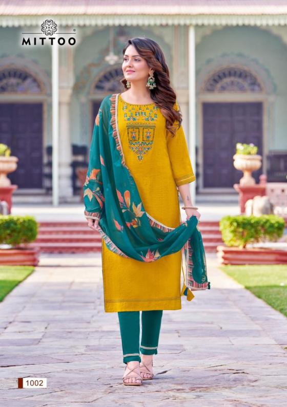 MITTOO-MADHUBALA-VISCOSE-WEAVING-THREAD-HANDWORK-WITH-COTTON-LYCRA-ORGANZA-PRINT-KURTI-PANT-DUPATTA-CATALOGUE-4