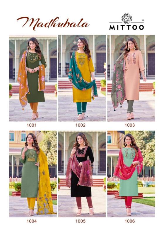 MITTOO-MADHUBALA-VISCOSE-WEAVING-THREAD-HANDWORK-WITH-COTTON-LYCRA-ORGANZA-PRINT-KURTI-PANT-DUPATTA-CATALOGUE-8