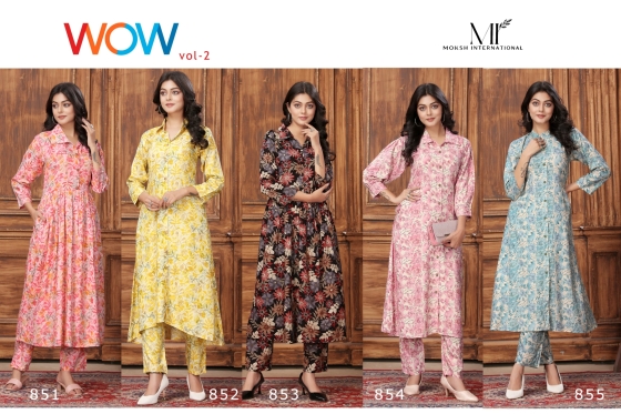 MOKSH-INTERNATIONAL-CO-ORD-SET-WOW-VOL-2-PREMIUM-RIYON-EXPORT-QUALITY-WITH-POCKET-TOP-AND-PANT-KURTI-CATALOGUE-1