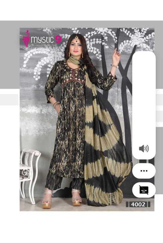 MYSTIC9-POOJA-VOL-4-ALIYA-CUT-HEAVY-FOIL-PRINT-FABRIC-ALIYA-STITCHED-WITH-EMBROIDERY-ON-NECK-BEAUTIFUL-KURTI-PANT-DUPATTA-CTALOGUE-4