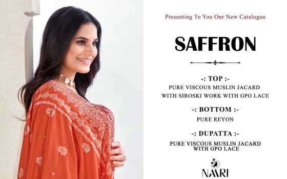 NAARI-SAFFRON-MUSLIN-DOLA-PURE-MUSLIN-JACQAURD-SIROSKI-WORK-WITH-GPO-LACE-TOP-AND-DUPATTA-WITH-VISCOSE-REYON-PANT-DRESS-MATERIAL-CATALOGUE-2