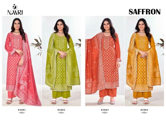 NAARI-SAFFRON-MUSLIN-DOLA-PURE-MUSLIN-JACQAURD-SIROSKI-WORK-WITH-GPO-LACE-TOP-AND-DUPATTA-WITH-VISCOSE-REYON-PANT-DRESS-MATERIAL-CATALOGUE-8