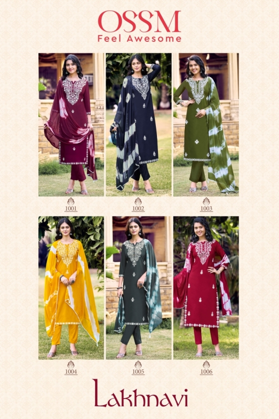 OSSM-LAKHNAVI-REYON-22KG-HEAVY-EMBROIDERY-AND-CHINON-FABRIC-DUPATTA-KURTI-CATALOGUE-1