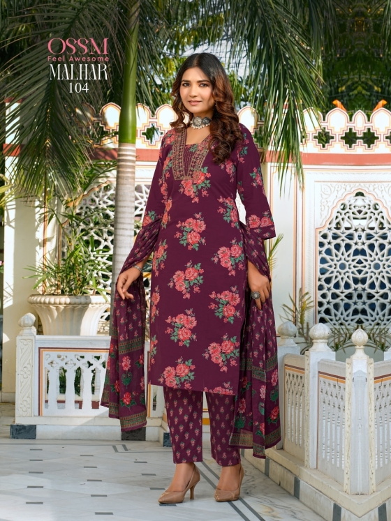 OSSM-MALHAR-VOL-2-PREMIUM-COTTON-COLLECTION-EMBROIDERY-WORK-KURTI-PANT-DUPATTA-CATLOG-4