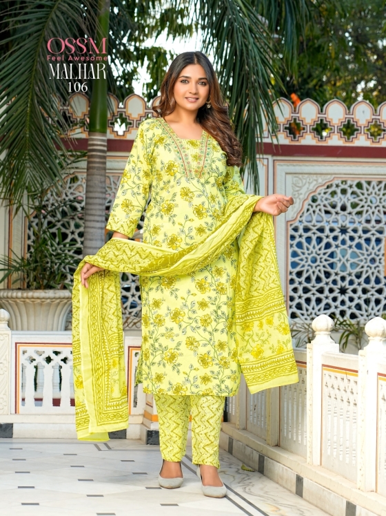 OSSM-MALHAR-VOL-2-PREMIUM-COTTON-COLLECTION-EMBROIDERY-WORK-KURTI-PANT-DUPATTA-CATLOG-8