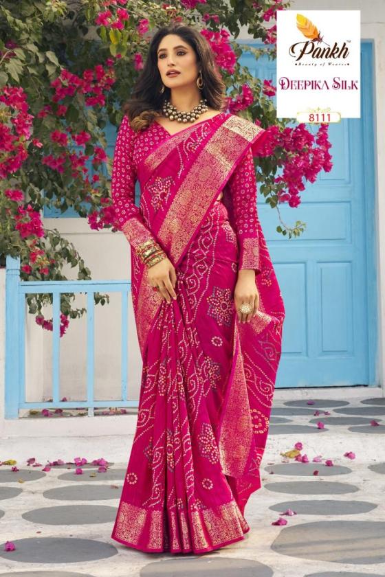 PANKH-DEEPIKA-SILK-SERIES-8101-TO-8116-MUNGA-SILK-PRINTED-WITH-WEAVING-BORDER-SAME-FABRIC-AND-PRINTED-BLOUSE-SAREE-CATALOGUE-6