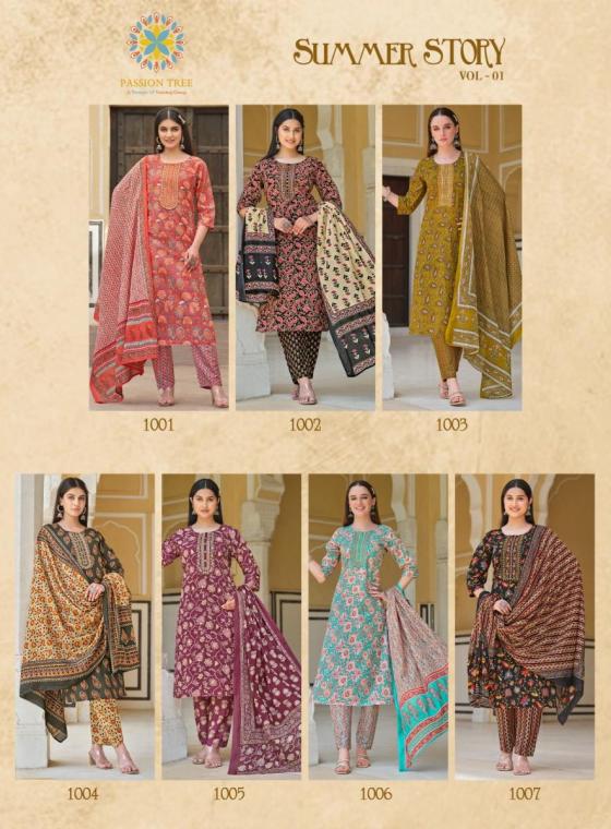 PASSION-TREE-SUMMER-STORY-VOL-1-HEAVY-COTTON-WITH-CLASSY-PRINT-COTTON-KURTI-PANT-AND-DUPATTA-CATALOGUE-2