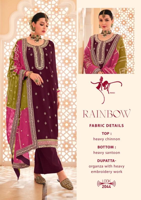 RADHA-RAINBOW-SERIES-2041-TO-2044-HEAVY-CHINON-WITH-HEAVY-EMBROIDERY-WORK-HEAVY-PREMIUM-SANTUN-AND-ORGANZA-DRESS-MATERIAL-CATALOGUE-3