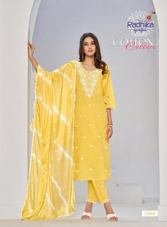 RADHIKA-LIFE-STYLE-PURE-COTTON-WITH-INNER-EMBROIDERY-WORK-KURTI-PANT-WITH-DUPATTA-CATALOGUE-1