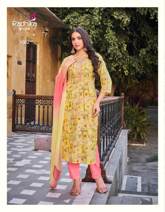 RADHIKA-LIFESTYLE-CASUAL-VOL-1-HEAVY-REYON-FOIL-PRINT-WITH-EMBROIDERY-WORK-KURTI-PANT-DUPATTA-CATALOGUE-5