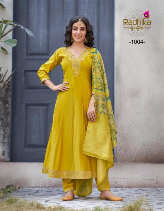 RADHIKA-LIFSTYLE-GULMOHAR-VOL-1-HEAVY-ROMAN-SILK-WITH-EMBROIDERY-WORK-CHANDERI-JACQUARD-PRINT-DUPATTA-TOP-PANT-ANARKALI-GOWN-CATLOG-6