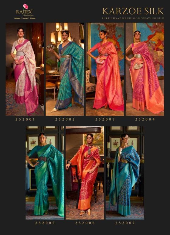 RAJTEX-KARZOE-SILK-SERIES-252001-TO-252007-SOFT-SILK-CHAAP-HANDLOOM-WEAVING-SAREE-CATALOGUE-1